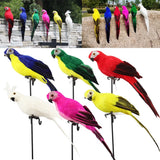 PALIFEUR Fake Parrot, 10 x 0.4 Inch Realistic Artificial Birds Model, Fade Birds for Garden Patio Yard Lawns Tropical Tree Wall, Decorative Birds BLUE