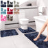 Tyidzon 5Pc Bath Mats for Bathroom, Quick-Dry Bathroom Rugs Sets Washable Non-Slip Bath Mat Ultra Soft Absorbent with U-Shaped Toilet for Bathroom, Tub, Shower, Gray 01-Khaki