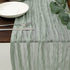 PALIFEUR Cheesecloth Table Runner, 35 x 71 Inch Cheese Cloth Table Runner for Wedding Bridal Shower Party, Home Decorations Table Runners Cheesecloth Green