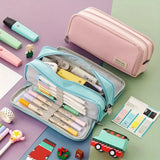 PALIFEUR Pencil Case Large Capacity Pencil Pouch, Multi-layer Aesthetic Pen Bag, Sturdy Multifunctional Pencil Bag, Pencil Box Sky Blue