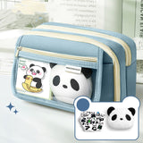 PALIFEUR Pencil Case Large Capacity Pencil Pouch, Multi-layer Aesthetic Pen Bag, Sturdy Multifunctional Pencil Bag, Pencil Box, Sky Blue Z-1-Blue