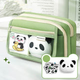 PALIFEUR Pencil Case Large Capacity Pencil Pouch, Multi-layer Aesthetic Pen Bag, Sturdy Multifunctional Pencil Bag, Pencil Box, Sky Blue Z-1-Green