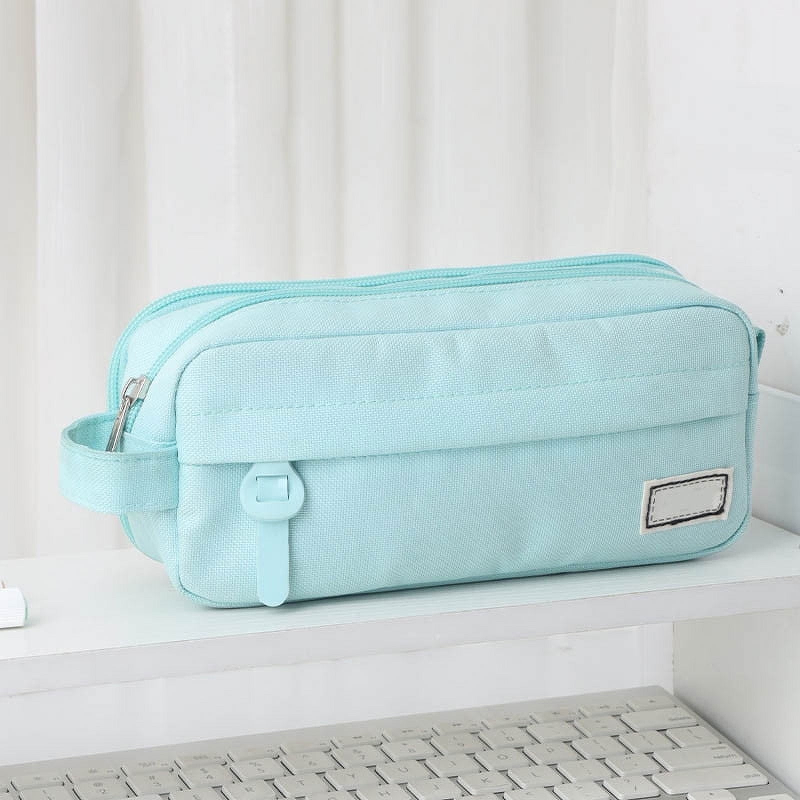 PALIFEUR Pencil Case Large Capacity Pencil Pouch, Multi-layer Aesthetic Pen Bag, Sturdy Multifunctional Pencil Bag, Pencil Box, Sky Blue Z-3-Blue