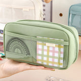 PALIFEUR Pencil Case Large Capacity Pencil Pouch, Multi-layer Aesthetic Pen Bag, Sturdy Multifunctional Pencil Bag, Pencil Box, Sky Blue Z-5-Green