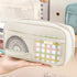 PALIFEUR Pencil Case Large Capacity Pencil Pouch, Multi-layer Aesthetic Pen Bag, Sturdy Multifunctional Pencil Bag, Pencil Box, Sky Blue Z-5-White