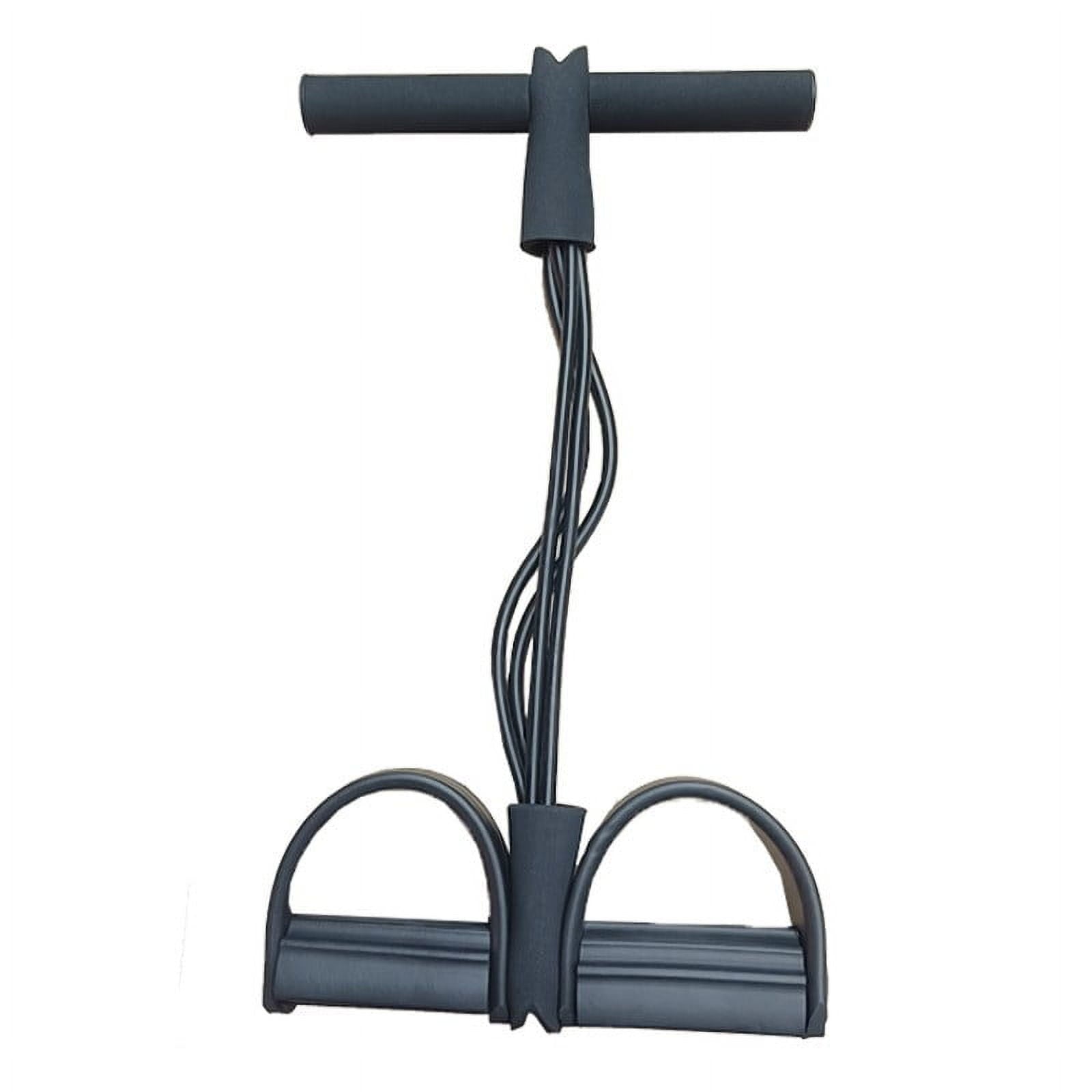 Tyidzon 4 Tube Pedal Ankle Puller, Yoga Pedal Resistance Elastic Pull Rope Fitness Sit-Up Exercise Equipment At Home Gym Arm Abs Leg Stretching Equipment Black