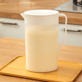 PALIFEUR Water Pitcher with Lid, 2 L Plastic Pitcher for Tea & Juice Water, Hot/Cold Water Jug, Tea Pitcher, Juice Pitcher, 13.5 x 7.2 x 4.7 Inch Z-8-White