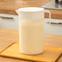 PALIFEUR Water Pitcher with Lid, 2 L Plastic Pitcher for Tea & Juice Water, Hot/Cold Water Jug, Tea Pitcher, Juice Pitcher, 13.5 x 7.2 x 4.7 Inch Z-8-White