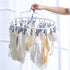 Tyidzon Drying Rack Clothing Hanging Clothes Drying Rack with 20 Clips, Heavy Duty Round Clothes Hangers Clothes Rack for Drying Towel, Sock, Hat, Scarf Blue