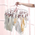 Tyidzon Drying Rack Clothing Hanging Clothes Drying Rack with 20 Clips, Heavy Duty Round Clothes Hangers Clothes Rack for Drying Towel, Sock, Hat, Scarf Pink
