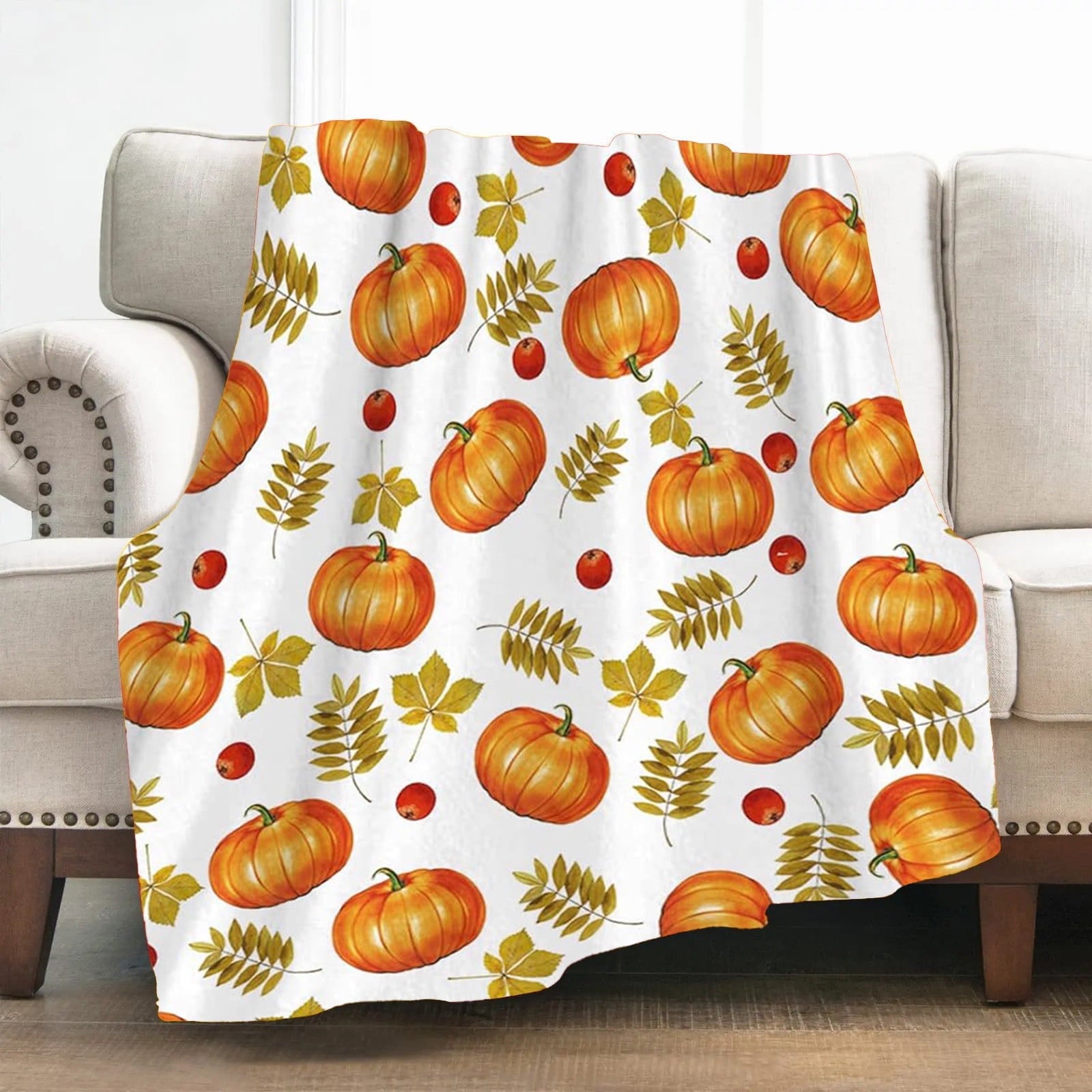 Xuniizn Fall Throw Blanket Breathable Fleece Blanket,28x39" Soft & Skin-Friendly High-Density Fall Blanket Warm, Heat-Locking, Machine-Washable, A Cozy Choice for Autumn & Winter Home Use A#Multicolor(39x51")