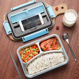 Xuniizn Bento Box Adult Lunch Box, Containers for Adults Men Women, Lunchable Food Container with Utensils, Sauce Jar, Muffin Liners, Microwave & Dishwasher Safe Blue#6