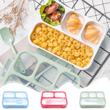 Xuniizn Bento Box Adult Lunch Box, Containers for Adults Men Women, Lunchable Food Container with Utensils, Sauce Jar, Muffin Liners, Microwave & Dishwasher Safe Blue#7