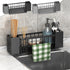 Xuniizn Pantry Organizers and Storage - Kitchen Organizers and Storage Rack, Sink Countertop Multifunctional Holder for Rags, Chopsticks, Knives & Forks - Kitchen Organization & Storage Solution Gray