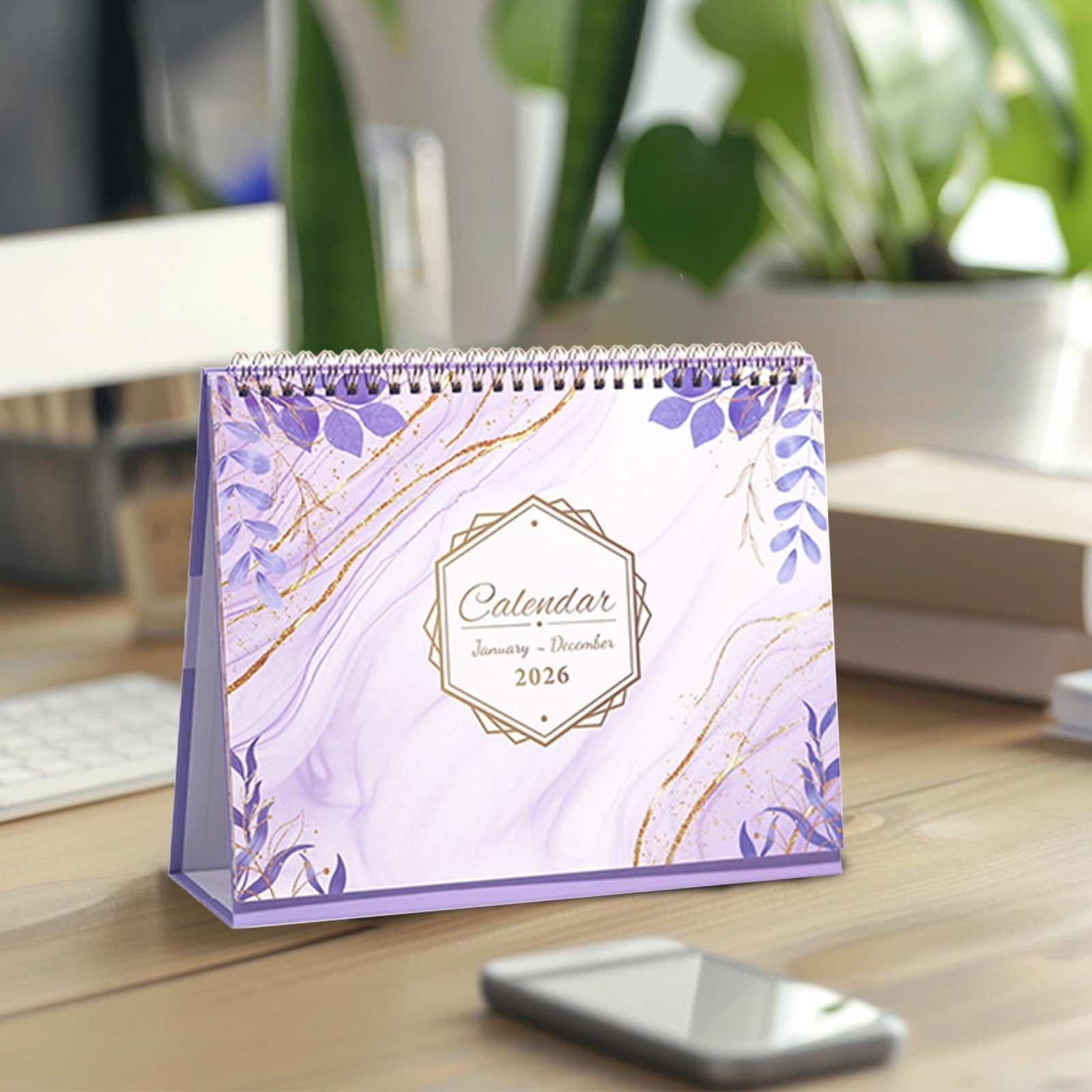 Dmlowu 2026 Desk Calendar - 8x10 inch Desk Calendar 2026-2027, 12 Months Desk Calendar Runs From January 2026 To December 2026, Exquisite Desk Calendar 2026 I