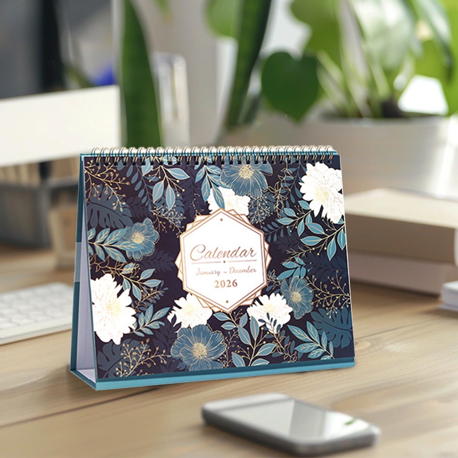 Dmlowu 2026 Desk Calendar - 8x10 inch Desk Calendar 2026-2027, 12 Months Desk Calendar Runs From January 2026 To December 2026, Exquisite Desk Calendar 2026 J