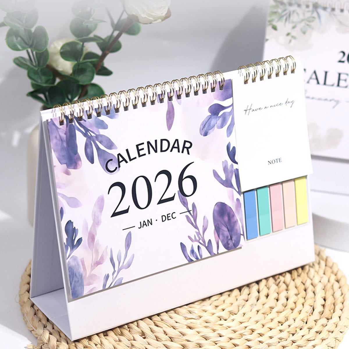 Dmlowu 2026 Desk Calendar - 8x10 inch Desk Calendar 2026-2027, 12 Months Desk Calendar Runs From January 2026 To December 2026, Exquisite Desk Calendar 2026 M