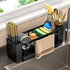 PALIFEUR Sponge Holder for Kitchen Sink, Kitchen Sink Organizer Rustproof 304 Stainless Steel Detachable Dishcloth Rack Sink Caddy, Kitchen Sponge Holder Bathroom Organizer Brush Holder Storage XB_