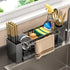 PALIFEUR Sponge Holder for Kitchen Sink, Kitchen Sink Organizer Rustproof 304 Stainless Steel Detachable Dishcloth Rack Sink Caddy, Kitchen Sponge Holder Bathroom Organizer Brush Holder Storage XB_