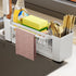 PALIFEUR Sponge Holder for Kitchen Sink, Kitchen Sink Organizer Rustproof 304 Stainless Steel Detachable Dishcloth Rack Sink Caddy, Kitchen Sponge Holder Bathroom Organizer Brush Holder Storage XC_