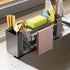 PALIFEUR Sponge Holder for Kitchen Sink, Kitchen Sink Organizer Rustproof 304 Stainless Steel Detachable Dishcloth Rack Sink Caddy, Kitchen Sponge Holder Bathroom Organizer Brush Holder Storage XC_