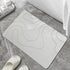PALIFEUR Stone Bath Mat, 16x24" Quick Drying Diatomaceous Earth Bath Mat Super Absorbent Non Slip Stone Bath Mats Washable Rug for Bathroom Floor Kitchen Shower, Dark Gray White