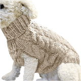 Xuniizn Dog Sweater for Small Medium Dogs, Warm Comfortable Winter Pet Clothes, Cute Knitted Sleeveless Pet Sweaters for Puppies, Cats, Dog Apparel & Accessories M Khaki