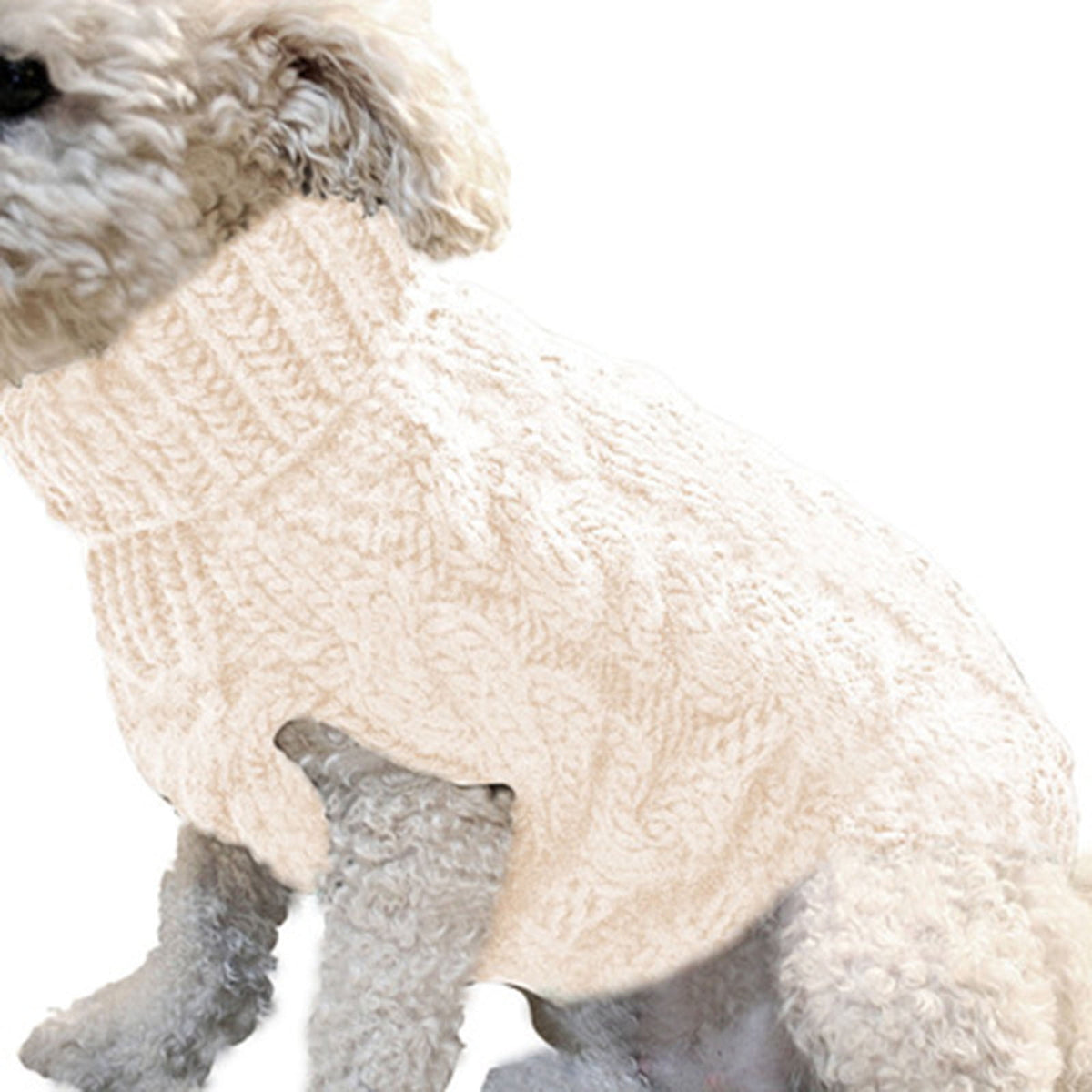 Xuniizn Dog Sweater for Small Medium Dogs, Warm Comfortable Winter Pet Clothes, Cute Knitted Sleeveless Pet Sweaters for Puppies, Cats, Dog Apparel & Accessories XL White