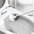 Tyidzon Bathroom Toilet Bowl Brush, Curved Design Toilet Brush for Deep Cleaning Under Rim, Easy Handy Compact Toilet Bowl Cleaner Brush for Bathroom White