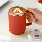 Tyidzon Insulated Coffee Mug, 20oz Stainless Steel Tumbler with Slider Lid Travel Coffee Cups with Handle for Camping Office Home, Blue Y_#Red