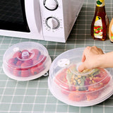 Danhjin 2PCS Microwave Splatter Cover for Food,Clear Like Glass Microwave Splash Guard Cooker lid,Dish bowl Plate Serving Cover with Steam Vent,BPA-Free,Saft