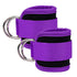 Billbianc Adjustable Polyester Ankle Straps for Cable Machine Kickbacks (2 Pack) purple