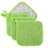 4 Pack Pot Holders for Kitchen Heat Resistant Pot Holders Sets Oven Hot Pads Terry Cloth Pot Holders for Cooking Baking(7"x 7",GRAY) 7" x 7" GREEN