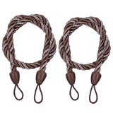 LSLJS Curtain Tiebacks Clearance Under $5! Curtain Holdbacks, 2PCS Curtain Tie Backs for Curtains, Ropes Tie Backs for Curtain Cord Buckle Tiebacks Tie Backs Beige Coffee