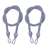 LSLJS Curtain Tiebacks Clearance Under $5! Curtain Holdbacks, 2PCS Curtain Tie Backs for Curtains, Ropes Tie Backs for Curtain Cord Buckle Tiebacks Tie Backs Beige Gray