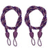LSLJS Curtain Tiebacks Clearance Under $5! Curtain Holdbacks, 2PCS Curtain Tie Backs for Curtains, Ropes Tie Backs for Curtain Cord Buckle Tiebacks Tie Backs Beige Purple
