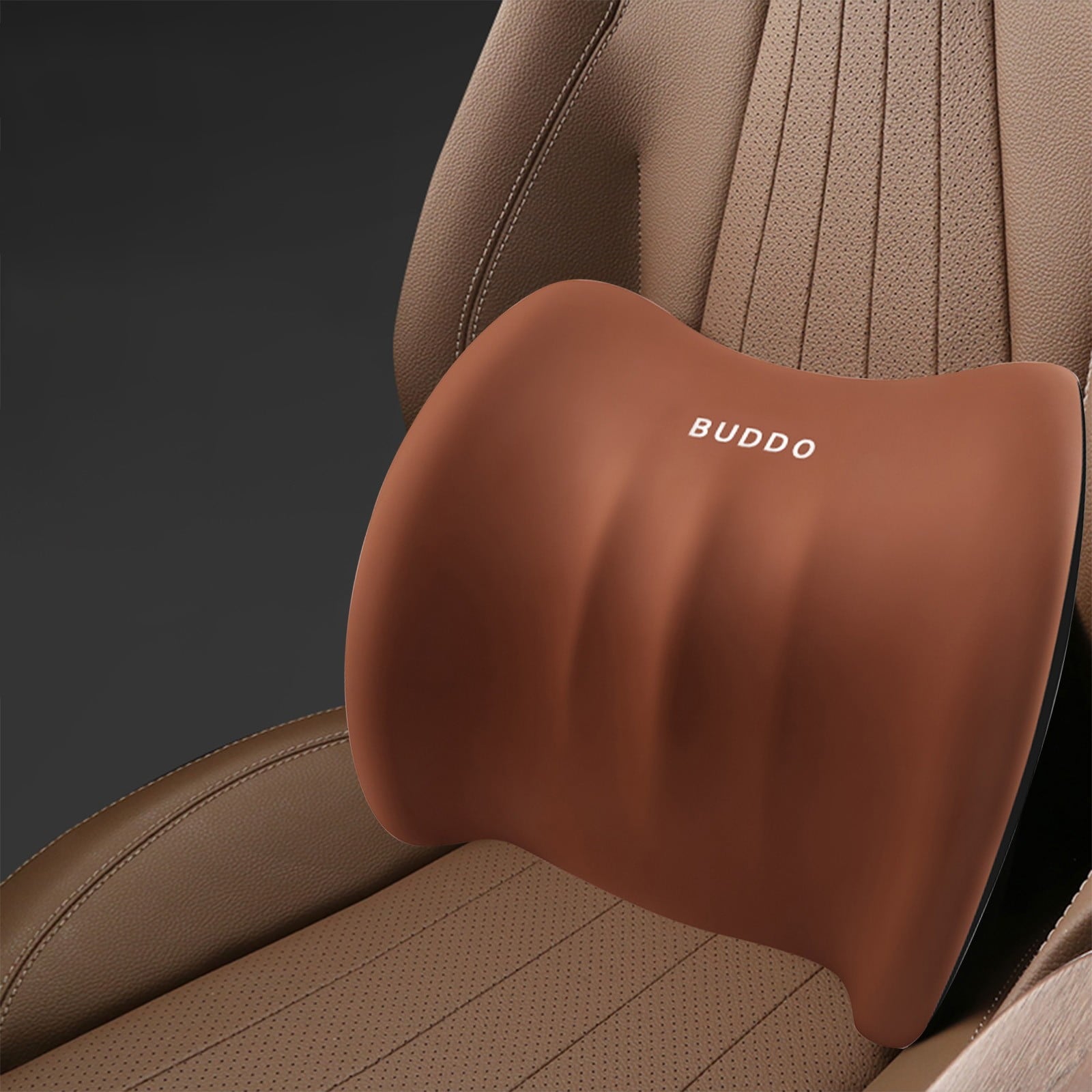 LSLJS Lumbar Cushion Memory Foam Lumbar Support Pillow for Car - Mid/Lower Back Support Cushion - for Car Seat, Office Chair, Car Lumbar Support Cute Car Pandas Lumbar Pillow Car Interior Supplies B-Coffee