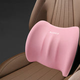 LSLJS Lumbar Cushion Memory Foam Lumbar Support Pillow for Car - Mid/Lower Back Support Cushion - for Car Seat, Office Chair, Car Lumbar Support Cute Car Pandas Lumbar Pillow Car Interior Supplies B-Pink