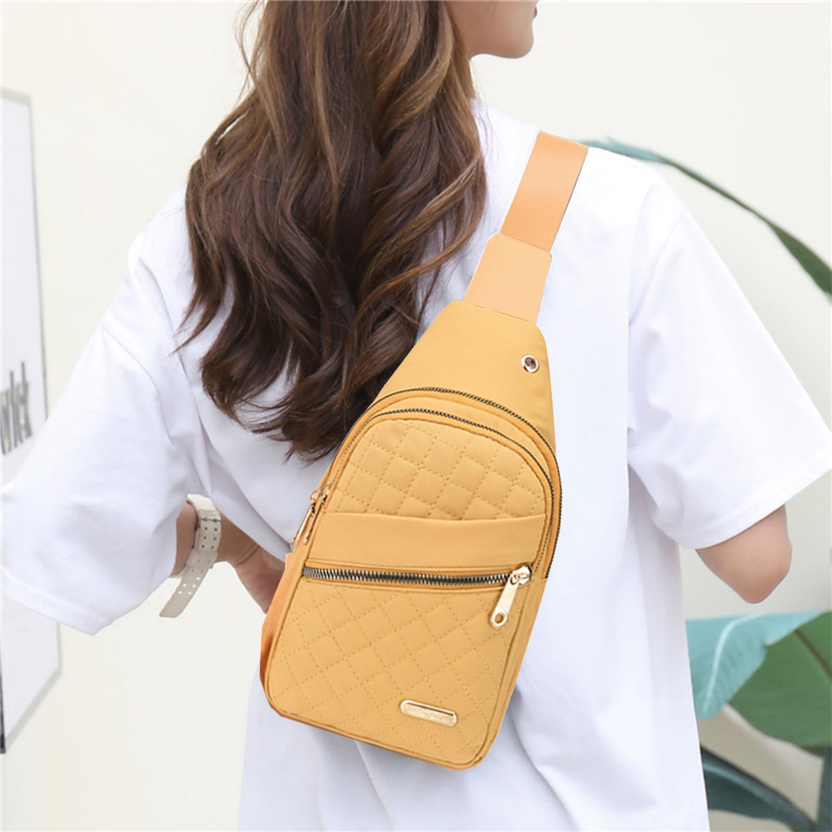 Suncoda Sling Bag for Women, Crossbody Sling Backpack Small Sling Bag Multipurpose Crossbody Shoulder Bag Travel Hiking Backpack, Sling Bag for Men #1-Yellow