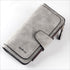 Women Lady Leather Trifold Card Wallet Clutch Checkbook Handbag Zip Purse Card Phone Holder Long Design Lady Fashion Wallets One Size Gray
