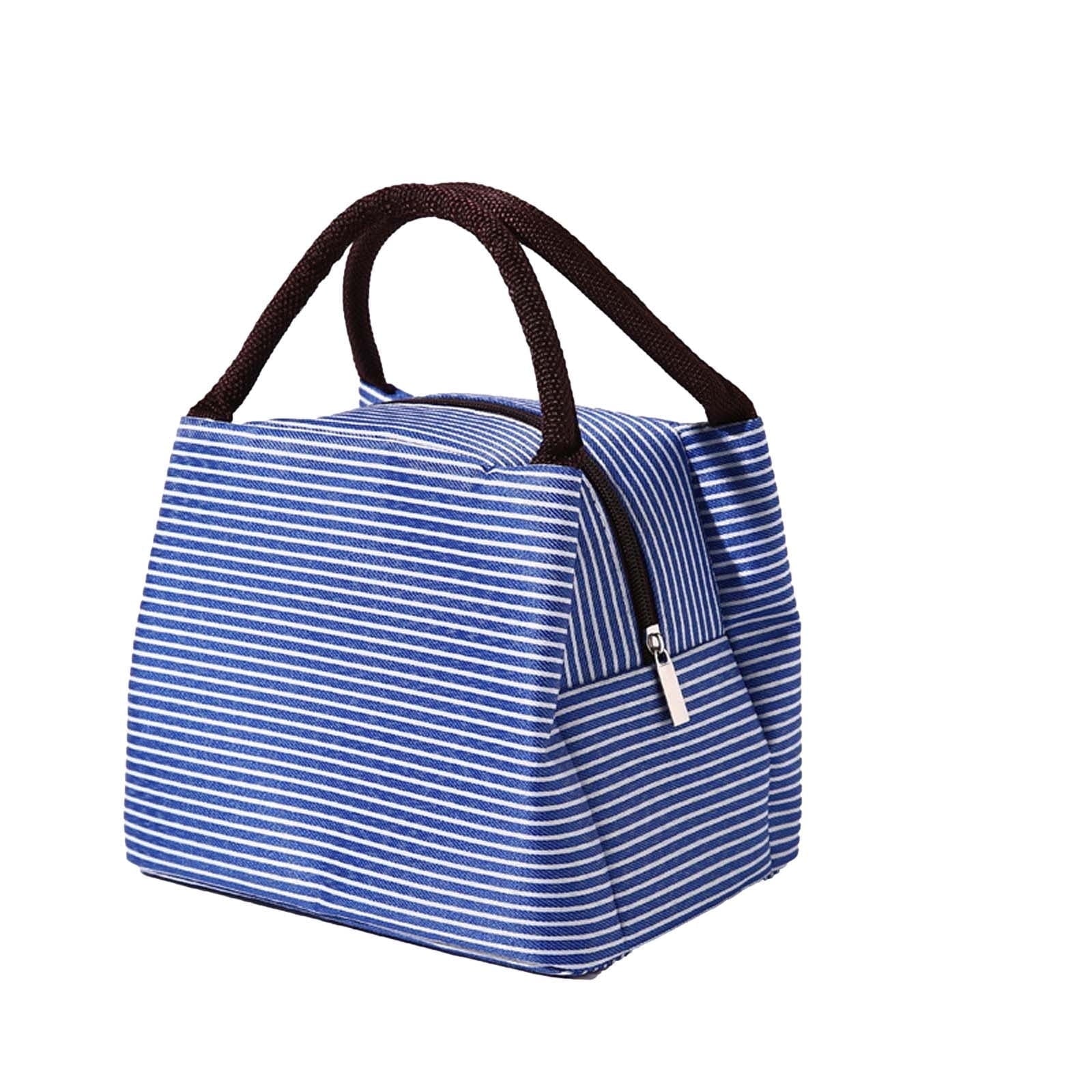 Under $1 Tyidzon Lunch Box Lunch Bag For Women Insulated Lunch Bag Reusable Tote Cooler Bag Lunchbox Suitable for Work, Travel, Outdoor ASky Blue