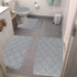 Clearance Tyidzon Bathroom Rugs 4 Piece Ultra Soft & Non-Slip Memory Foam Bath Mats for Bathroom, Absorbent Quick-Drying Bath Mats for Shower Bathroom Floor Rugs Gray