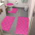 Clearance Tyidzon Bathroom Rugs 4 Piece Ultra Soft & Non-Slip Memory Foam Bath Mats for Bathroom, Absorbent Quick-Drying Bath Mats for Shower Bathroom Floor Rugs Pink