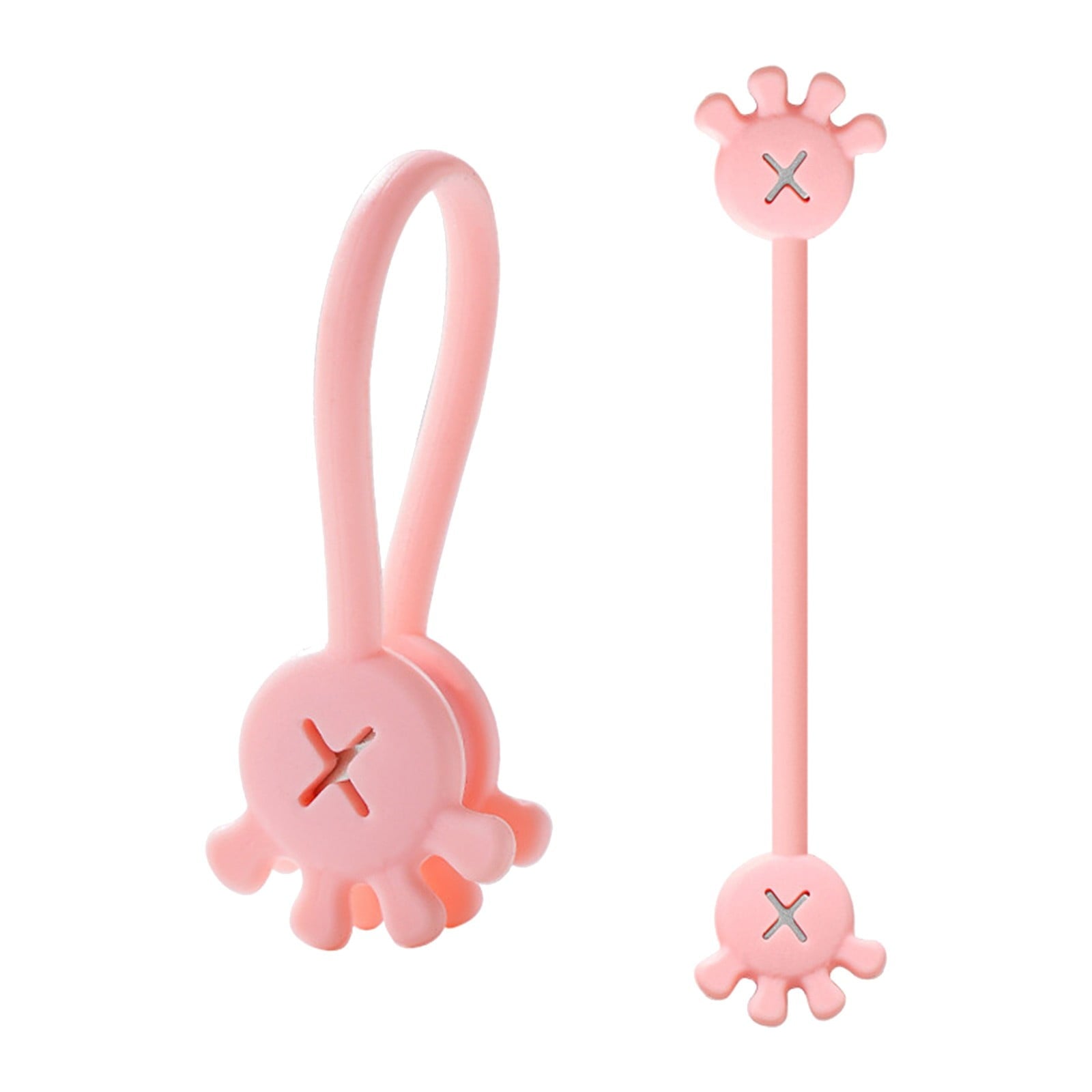 School Supplies Clearance! JWDX Twisted Wire Organizer Black, 10Pcs Cable Cable Clips Cable Organizers Reusable Silicone Cords Organizers Multipurpose Silicone Magnet Ties for Home School Pink