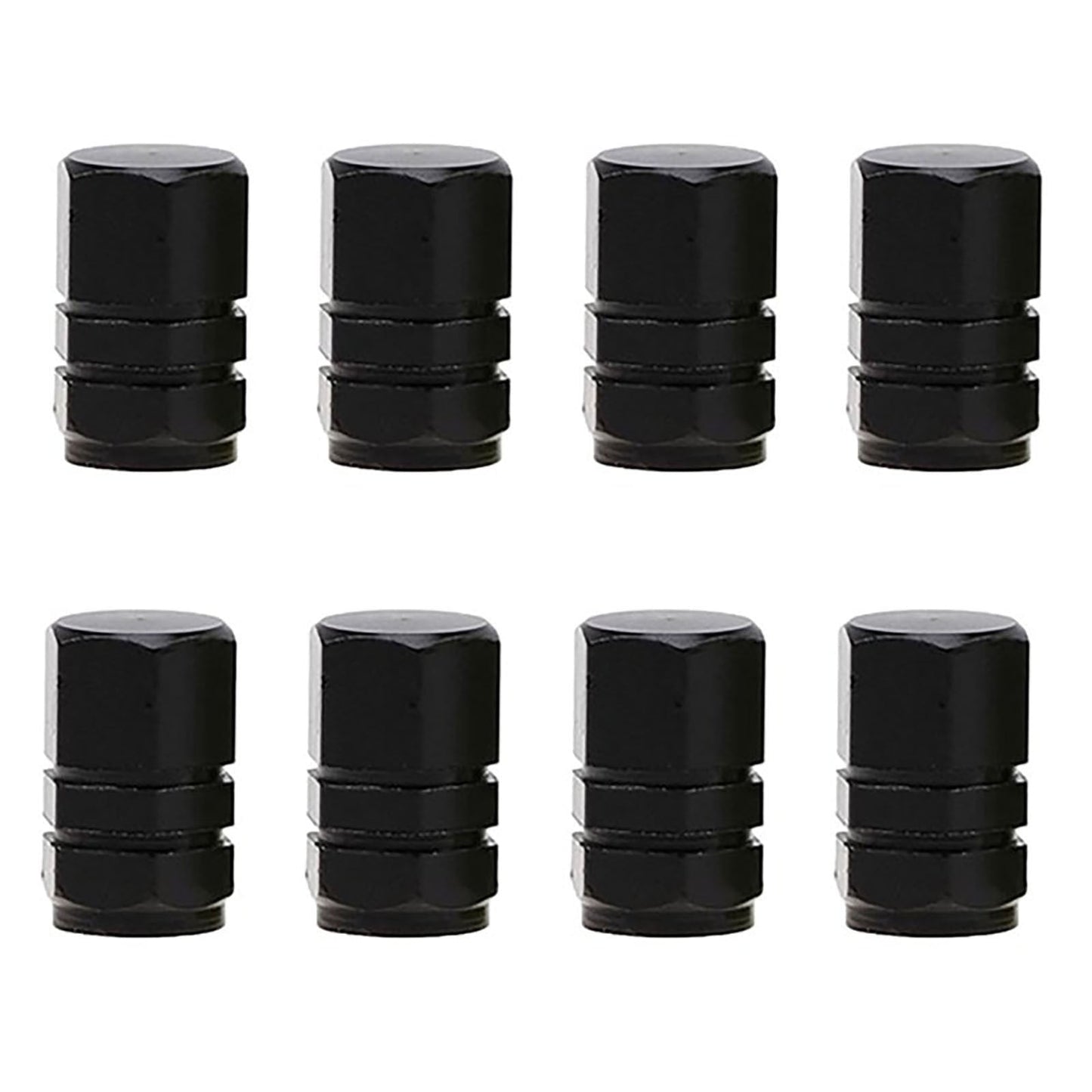 Tool Bag Clearance! JWDX Stainless Steel Valve Cap Black Nut 8Pcs, 8 Tire Stem Caps Wheel Covers Car Tire Cap Hexagon Shape (Black) Black