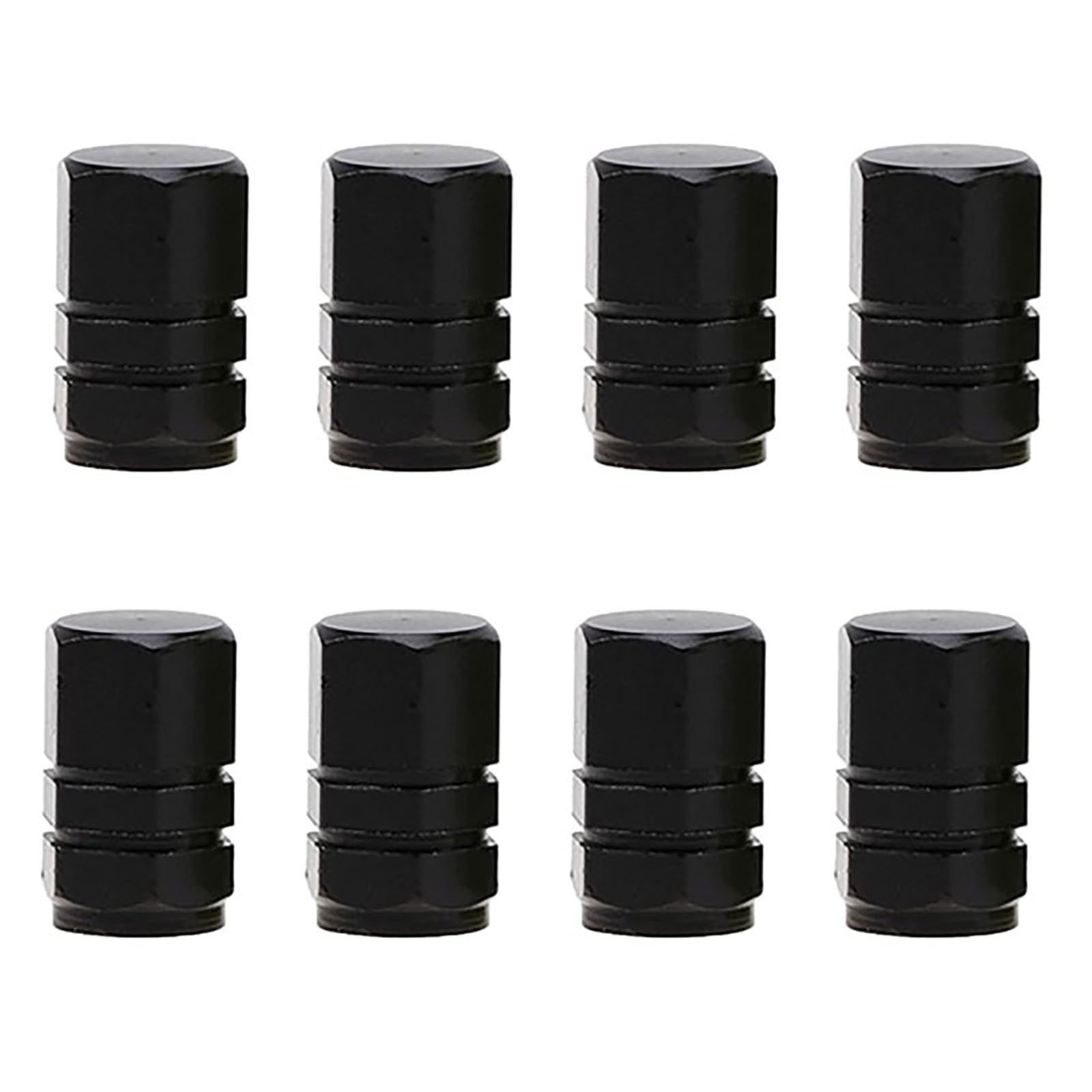 Tool Bag Clearance! JWDX Stainless Steel Valve Cap Black Nut 8Pcs, 8 Tire Stem Caps Wheel Covers Car Tire Cap Hexagon Shape (Black) Black
