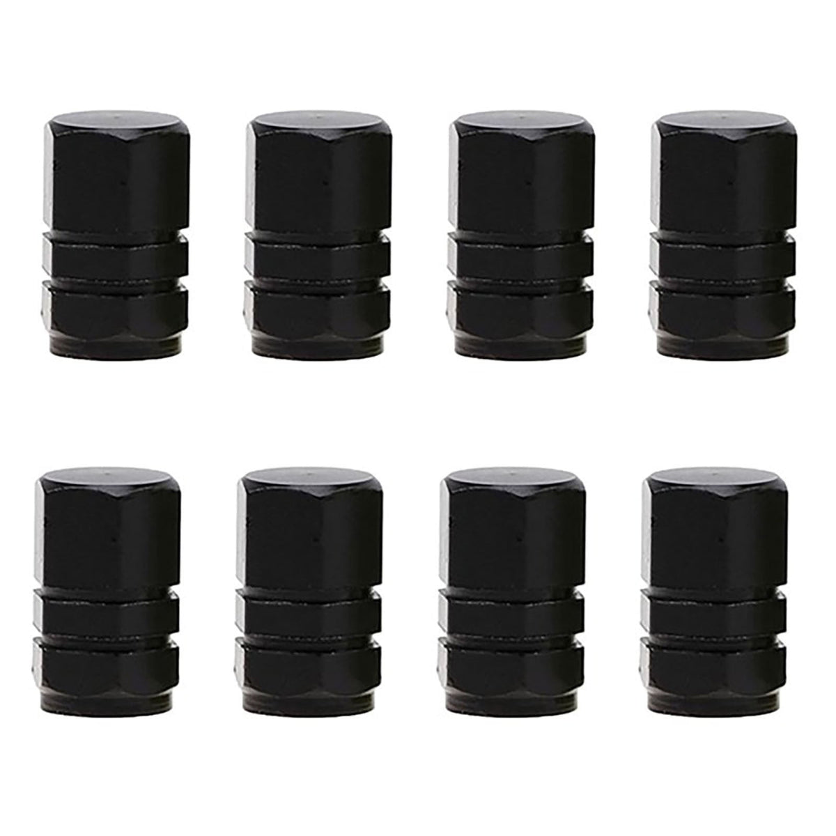 Tool Bag Clearance! JWDX Stainless Steel Valve Cap Black Nut 8Pcs, 8 Tire Stem Caps Wheel Covers Car Tire Cap Hexagon Shape (Black) Black