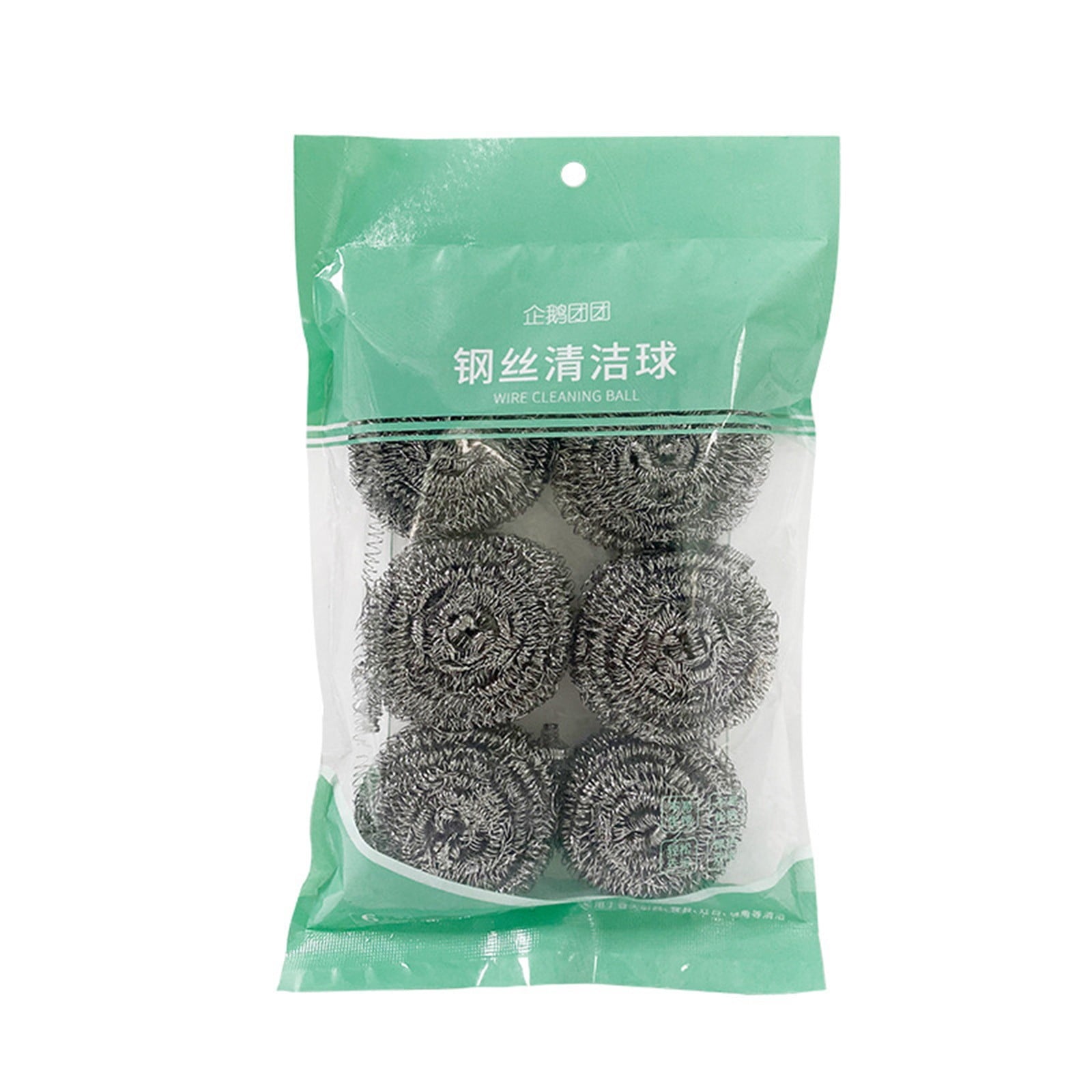 Eguiwyn Clearance 6 Pcs Home Stainless Scrubber Sponges Cleaning Scrubber Scouring Pads, Sponges Kitchen,Sponge,Steel Scrubber,Scrub Pads,Steel Kitchen Scrubber, for Pot Pan Dish Wash Cleaning Silver