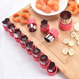 Clearance! Kitchen Utensils Set Eguiwyn 12Pcs Fruit Star Shape Fondant Cake Cookie Plunger Mould Mold Cutter Tools 12Pcs Slicing Molds Fruit and Vegetable Embossing Molds Biscuit Cutting Molds 2-Purple