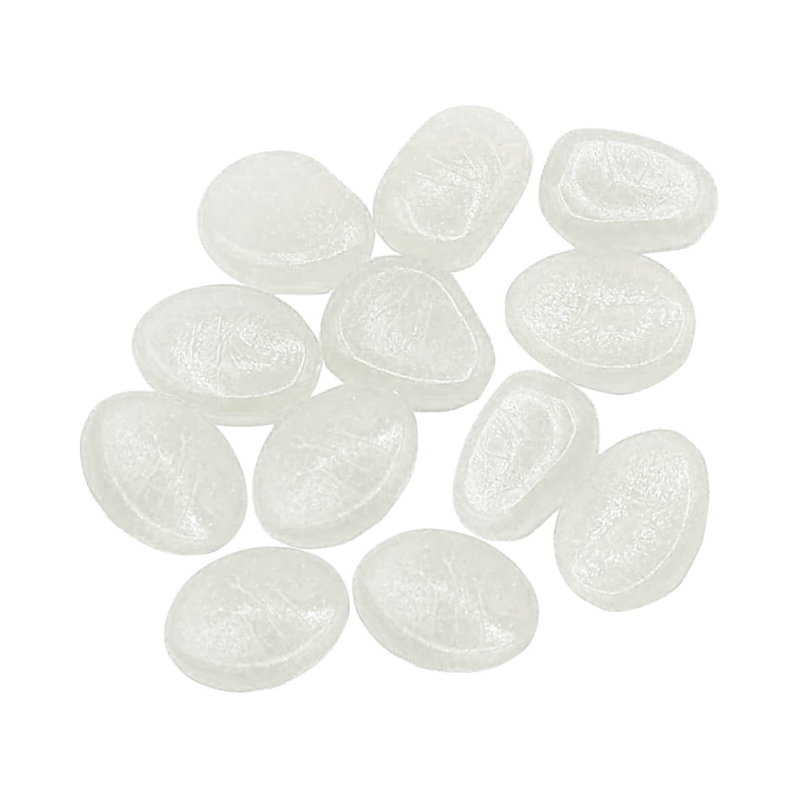 JWDX Fluorescent Stone Clearance! Glowing Stone 12Pcs White Clearance Sale, Garden Pebbles Glow Stones Rocks Luminous Pebbles for Walkways Outdoor Decor White